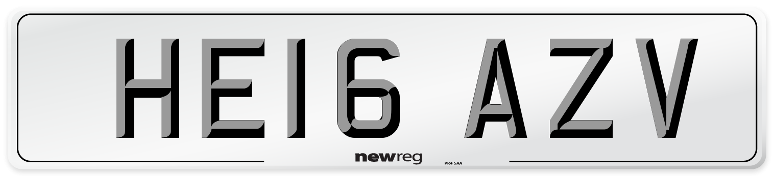 HE16 AZV Number Plate from New Reg